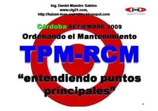 mantenimiento TPM-RCM