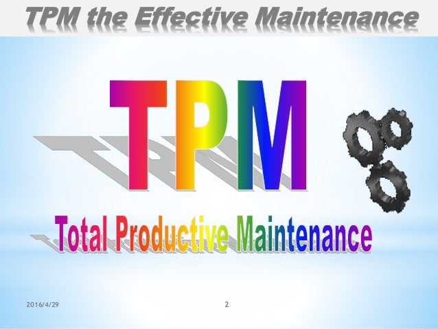 tpm the effective maintenance 2