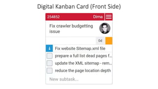 Digital Kanban Card (Front Side)
 