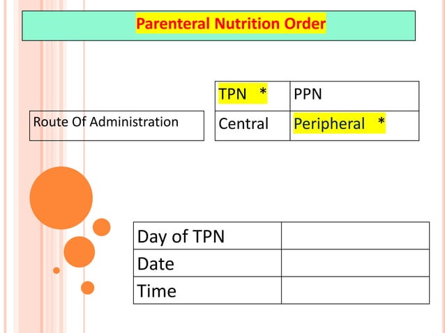 TPN Calculations (1).pptx | Digestive Disorders | Diseases and Conditions