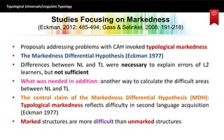 Tpological Universals & SLA (Linguistic Typology) | PPTX