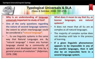 Typological Studies in Language