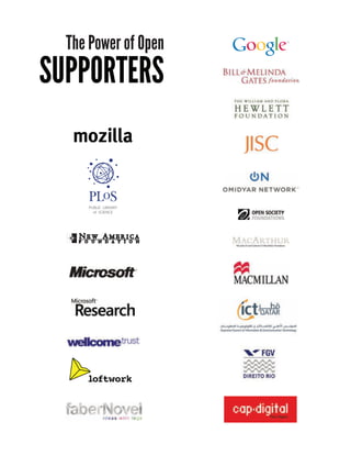 The Power of Open
SUPPORTERS
 