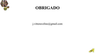 OBRIGADO
j.vittoravelino@gmail.com
 