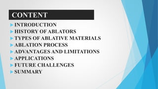 Ablative Materials | PPTX