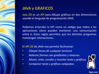 Introduccion a graficos mediante JAVA 2D | PPTX
