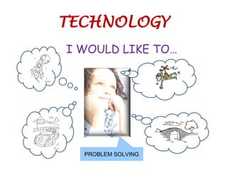 TECHNOLOGY
I WOULD LIKE TO…
PROBLEM SOLVING
 