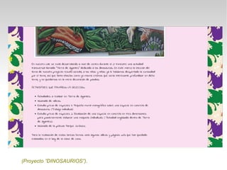 (Proyecto ”DINOSAURIOS”).
 