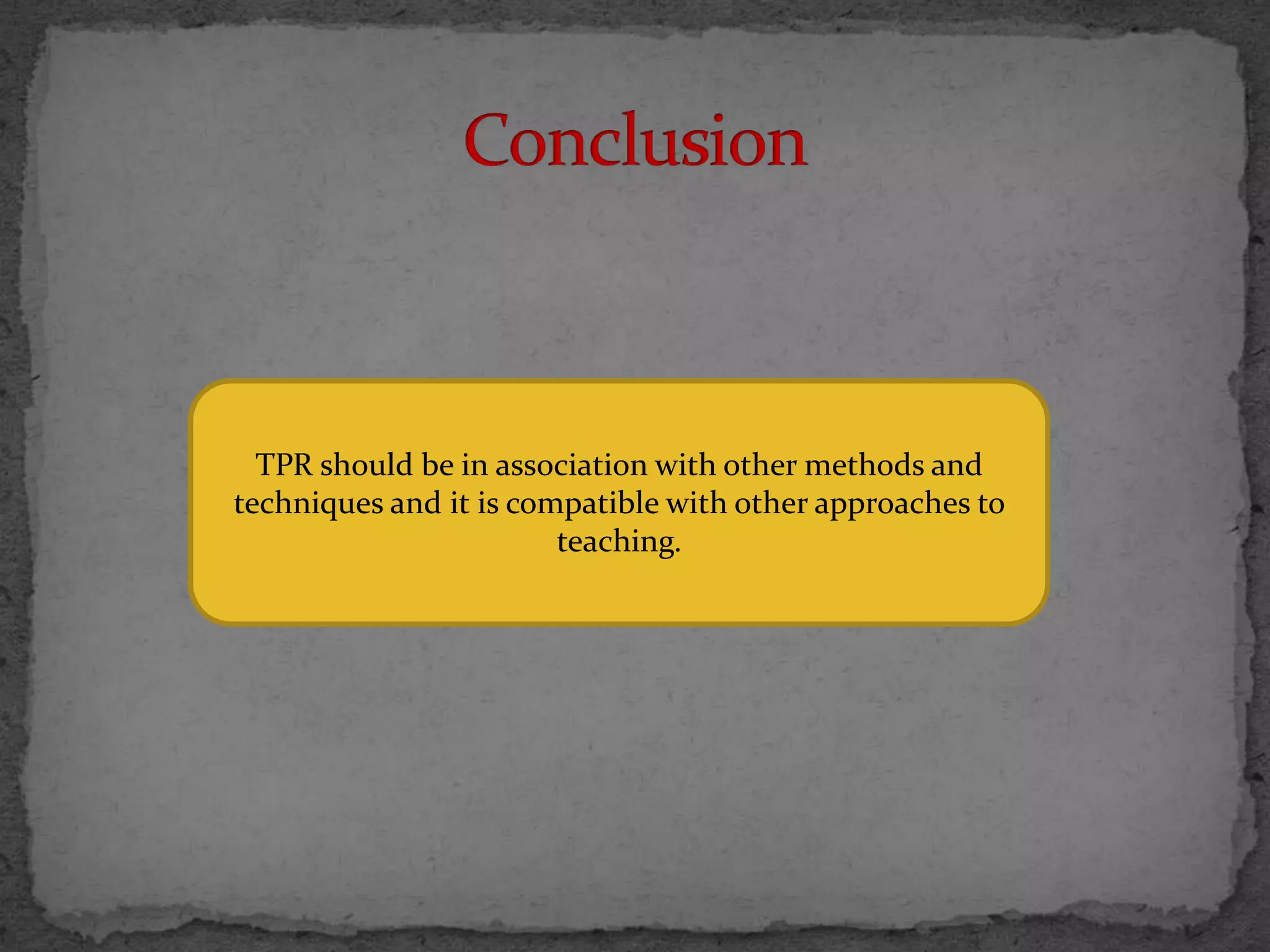 Tpr presentation | PPTX