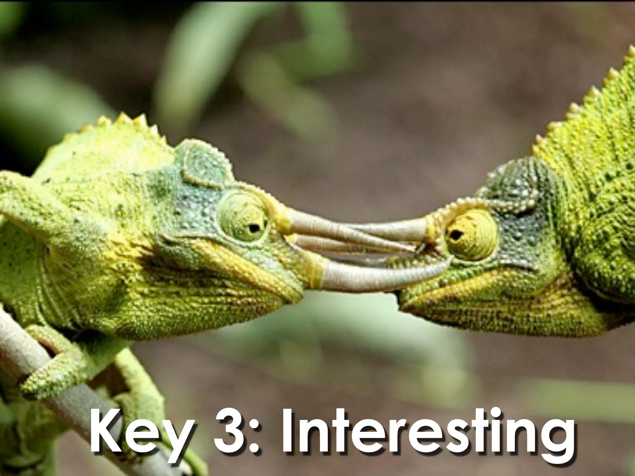 Key 3: Interesting
 