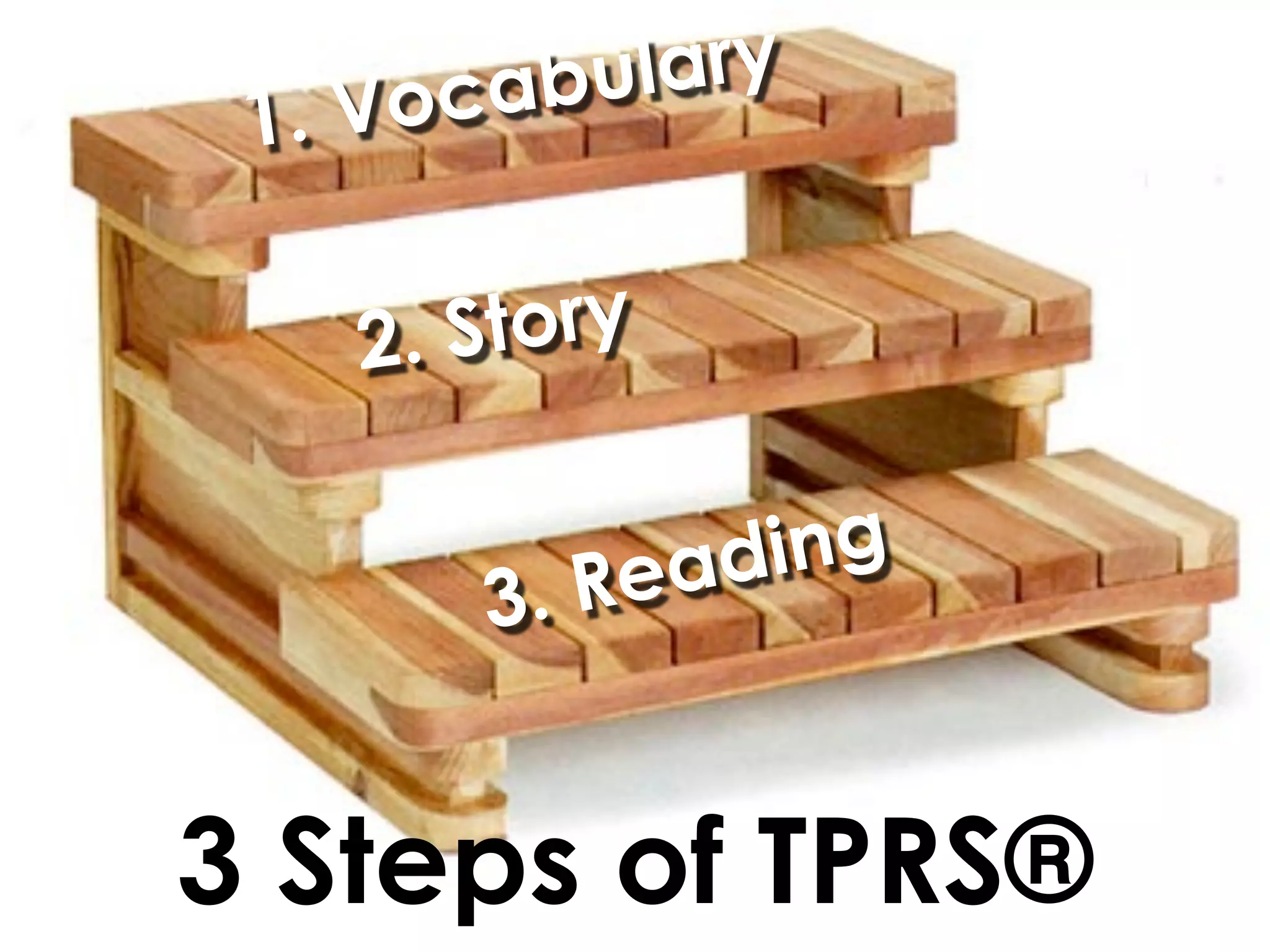 oc abu lary
 1. V

    2. S tory


               Re ad ing
          3.


3 Steps of TPRS®
 