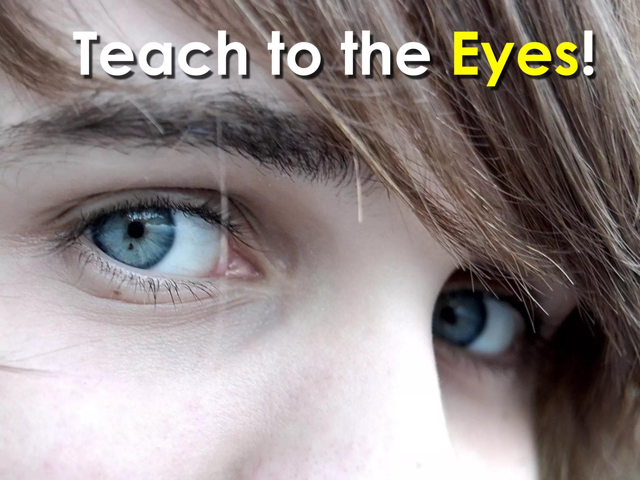 Teach to the Eyes!
 