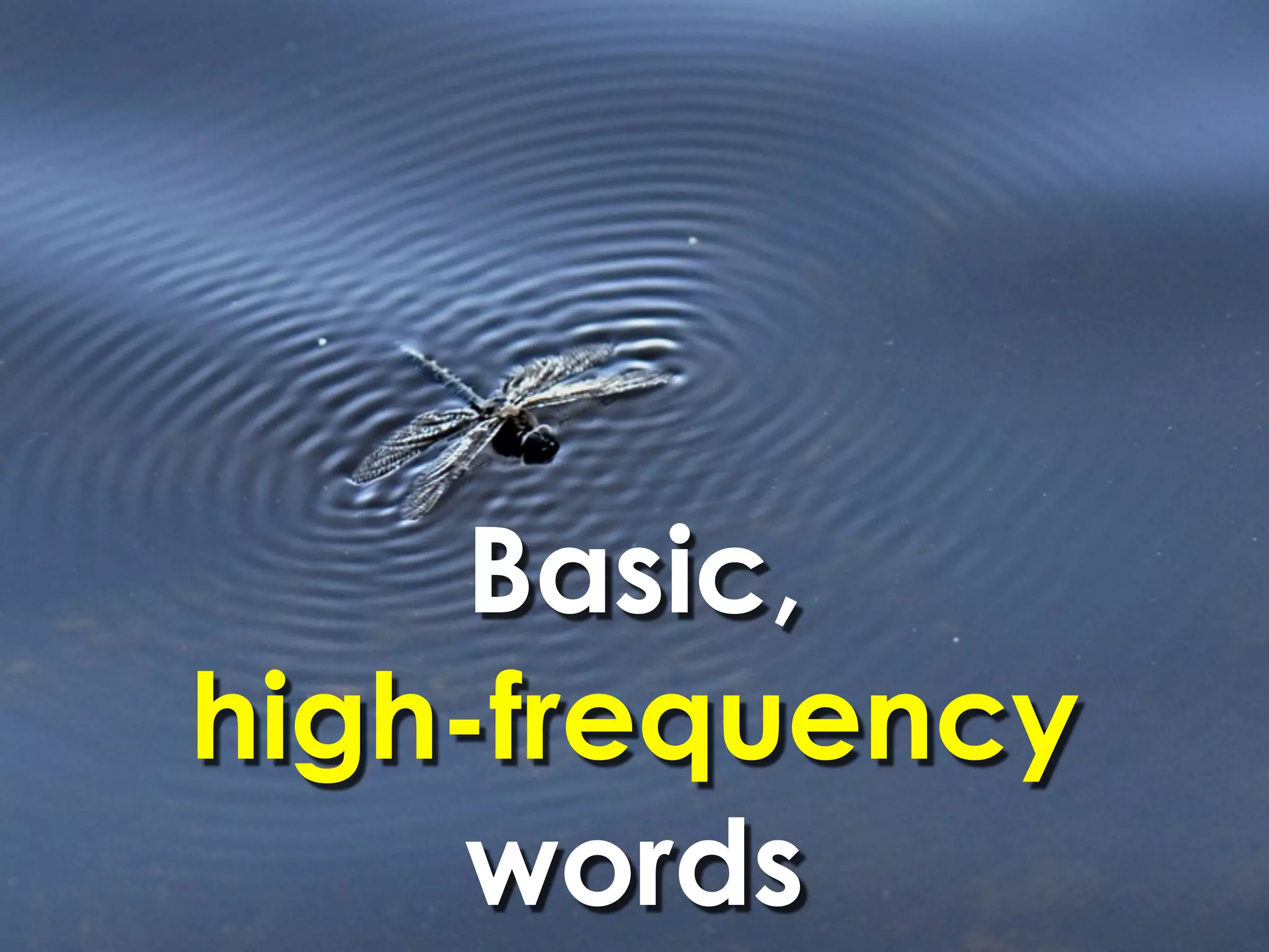 Basic,
high-frequency
    words
 