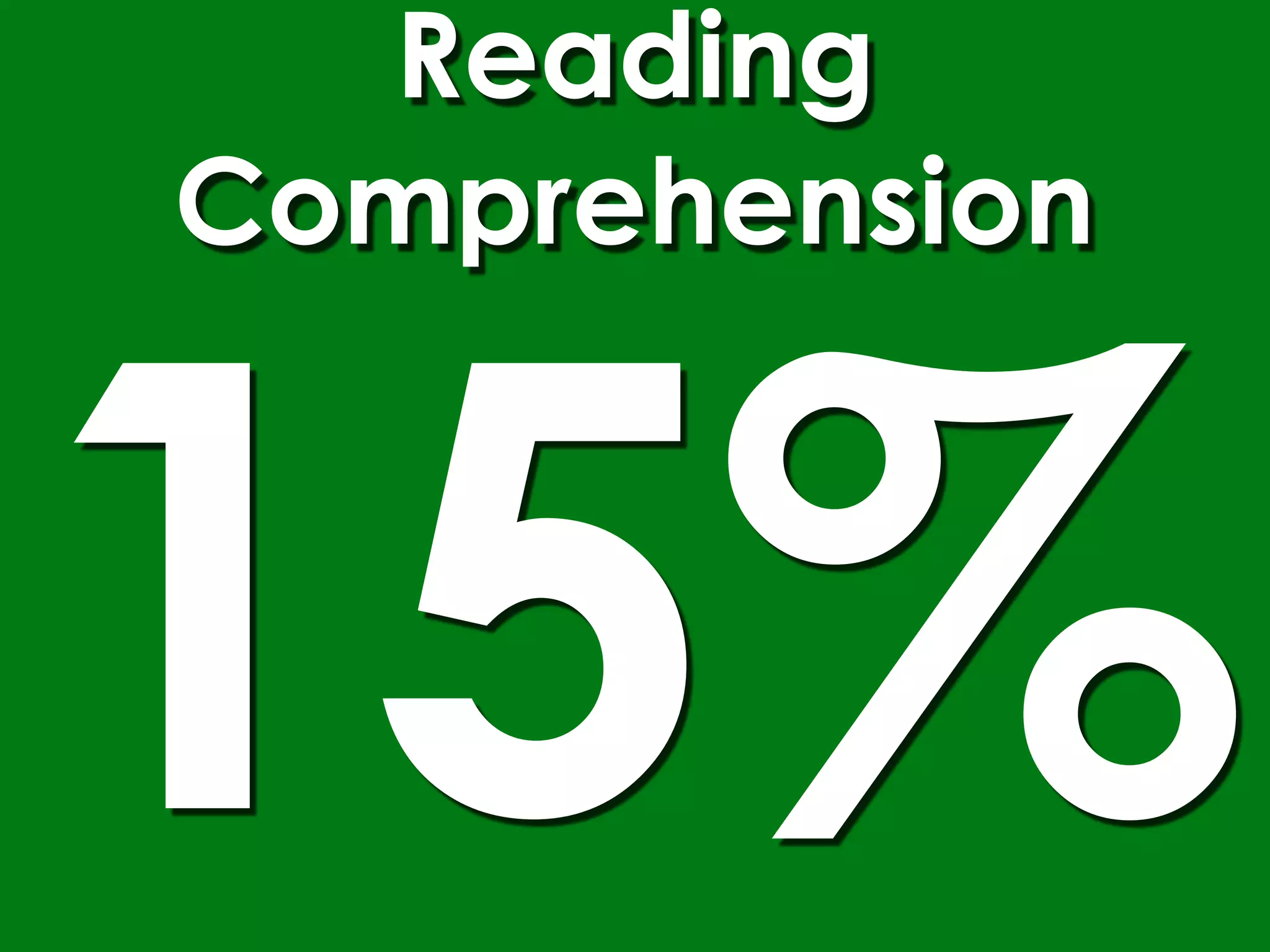 Reading
Comprehension



15%
 