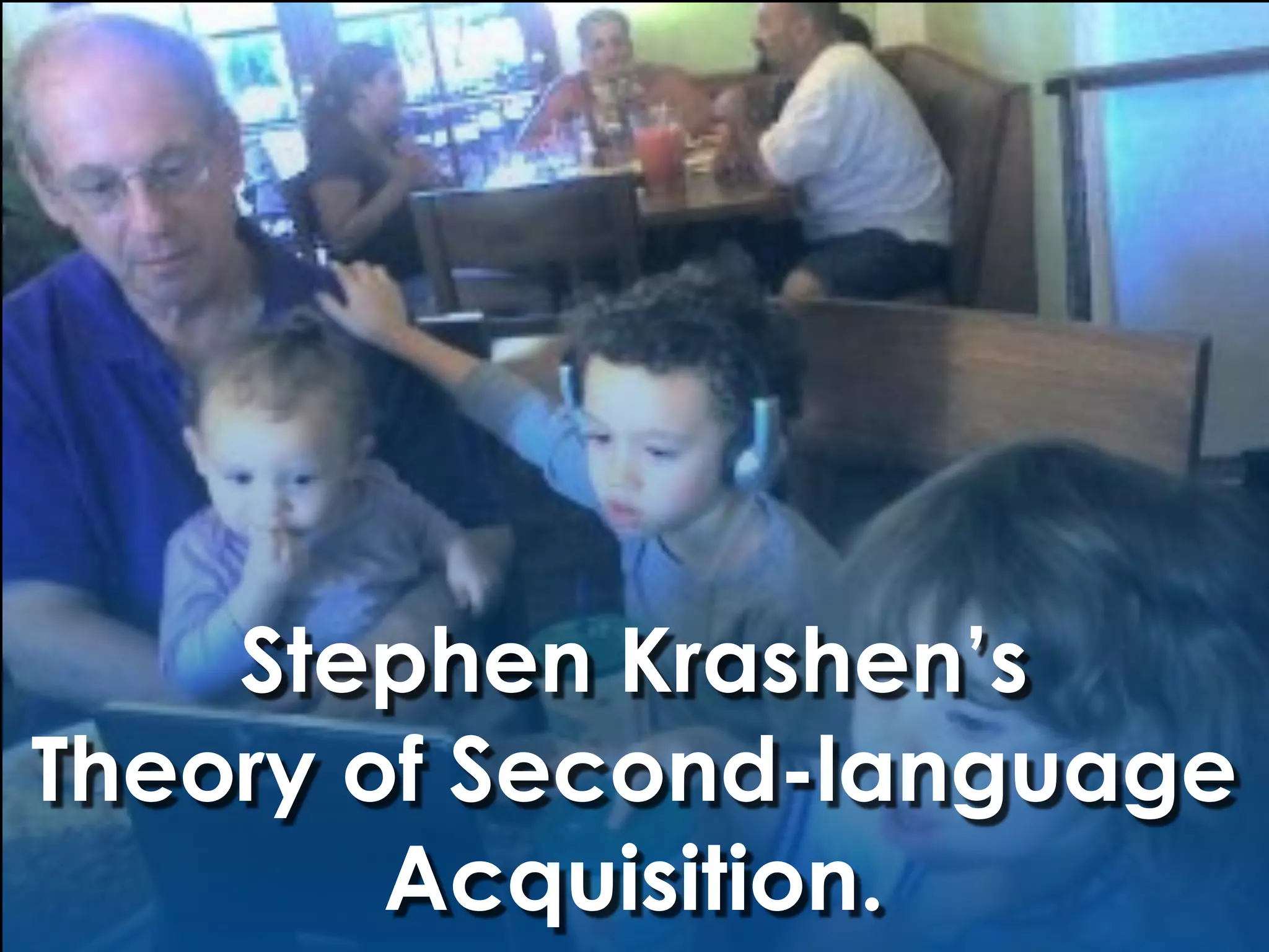Stephen Krashen’s
Theory of Second-language
        Acquisition.
 