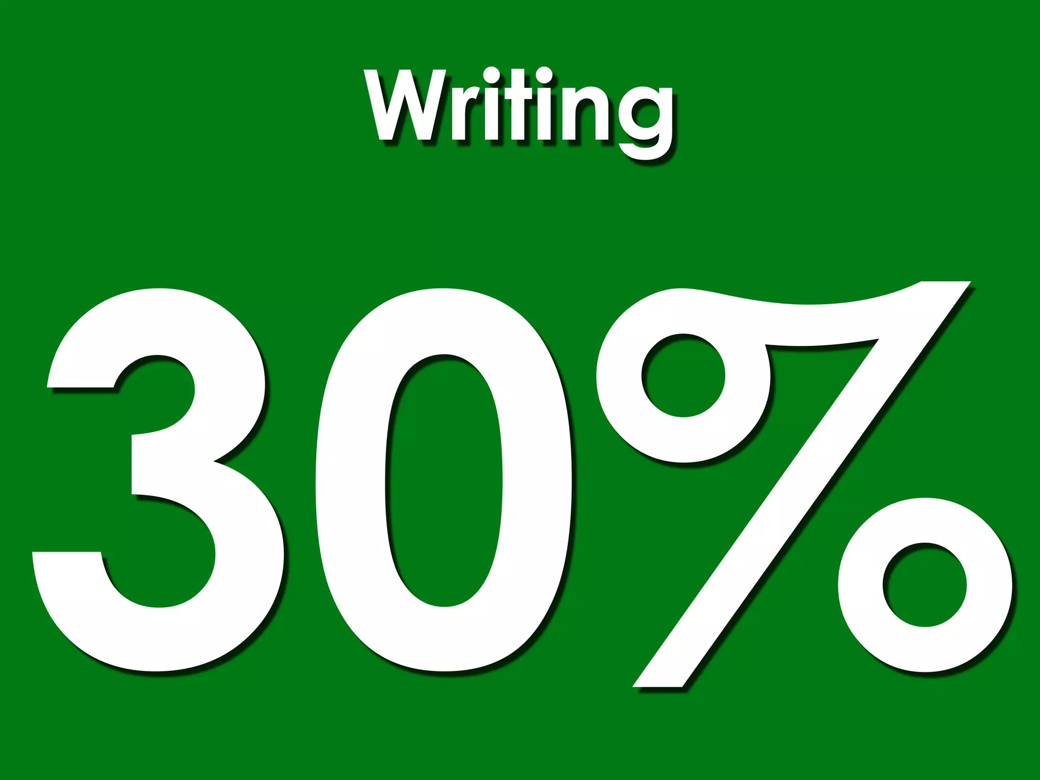 Writing




30%
 