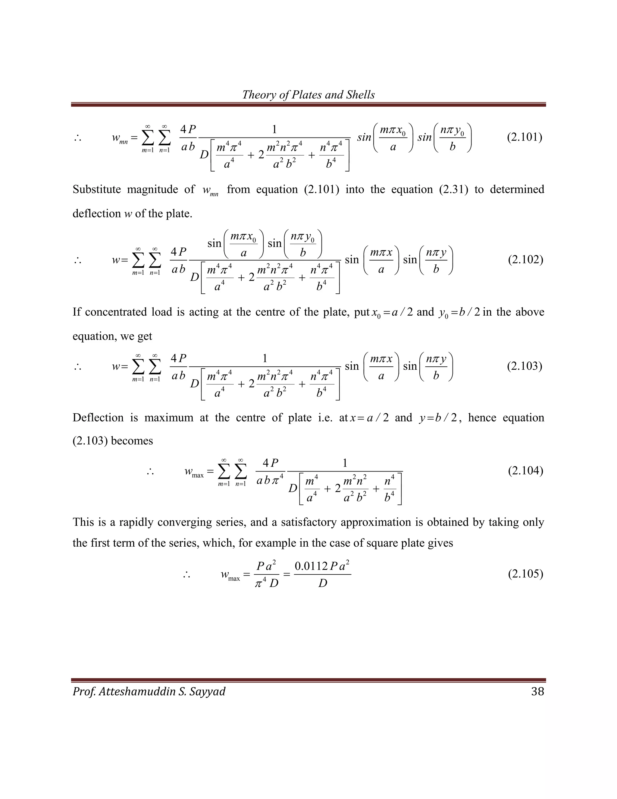 Theory of Plates and Shells | PDF