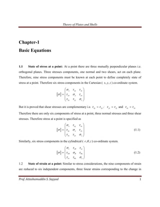 Theory of Plates and Shells | PDF