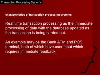 HSC Transaction processing systems | PPT