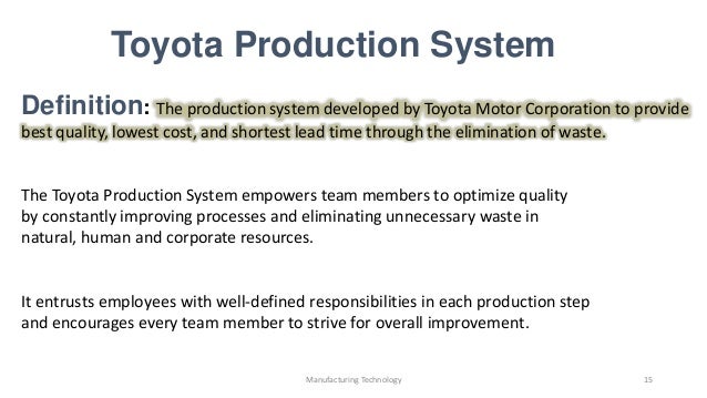 Toyota production system это