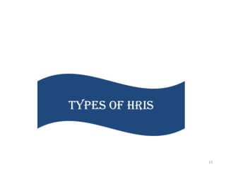 Types of HRIS



                13
 