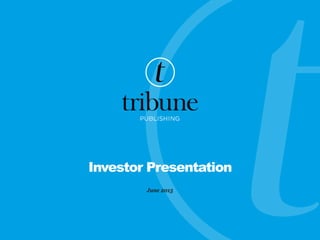 Investor Presentation
June 2015
 