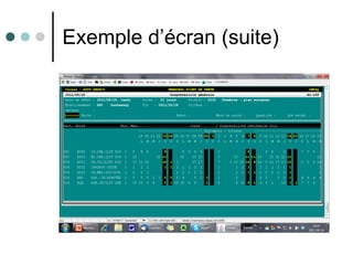 Exemple d’écran (suite) 