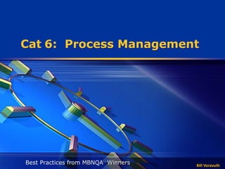 Cat 6: Process Management




Best Practices from MBNQA Winners   Bill Voravuth
 