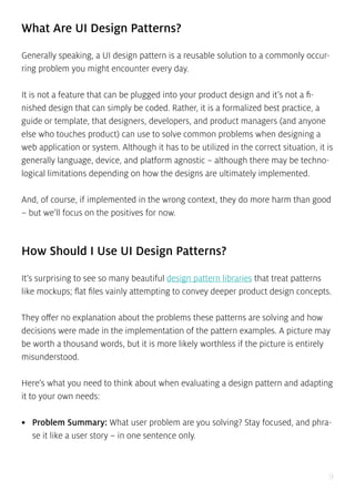 Uxpin web ui design patterns 2014 | PDF