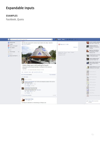 67
Expandable Inputs
EXAMPLES
Facebook, Quora
 