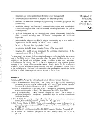 Design of an integrated management system (IMS) The TQM Journal | PDF