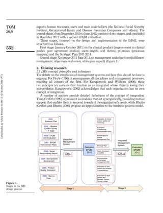 Design of an integrated management system (IMS) The TQM Journal | PDF
