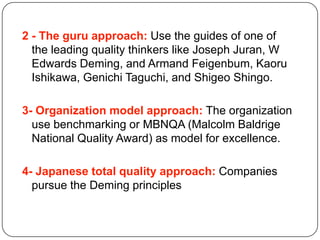 Principles of TQM