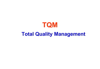 TQM Total Quality Management 