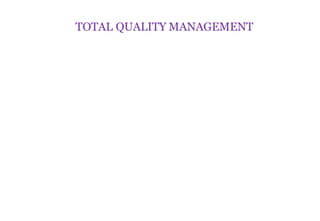 TOTAL QUALITY MANAGEMENT
 