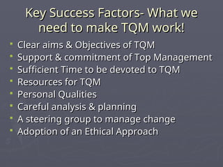 Presentation on total quality management | PPT