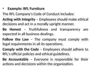 Comprehensive Guide to Corporate Code of Conduct and Ethics | PPTX