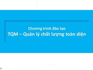 TQM QUAN LY CHAT LUONG TOAN DIEN
