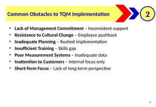 Comprehensive Guide to Total Quality Management (TQM) Principles and ...