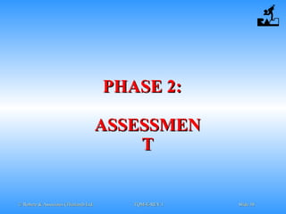 © Robere & Associates (Thailand) Ltd.© Robere & Associates (Thailand) Ltd. TQM-E-REV.1TQM-E-REV.1 SlideSlide 3838
PHASE 2:PHASE 2:
ASSESSMENASSESSMEN
TT
 