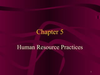 Chapter 5

Human Resource Practices


                           1
 