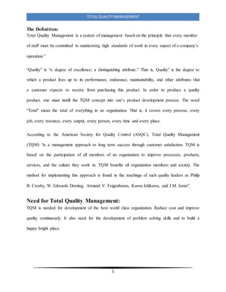 Total Quality Management | DOCX