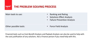 Tool Rwp In Problem Solving Problem Solving Tools and Techniques by TQMI | PDF