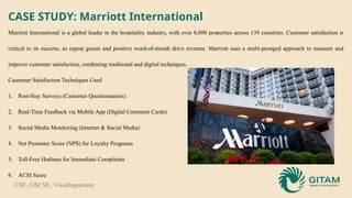 Marriott Internet Comprehensive Customer Satisfaction Measurement Techniques and Case ...