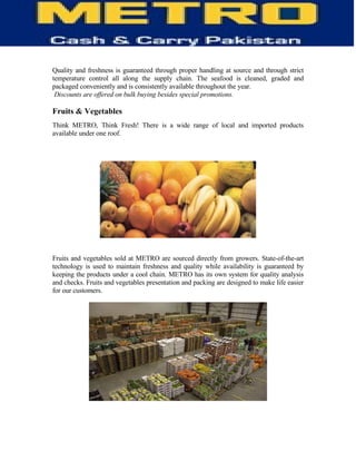 Information Technology of Metro (MCC)-  TQM