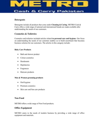 Information Technology of Metro (MCC)-  TQM