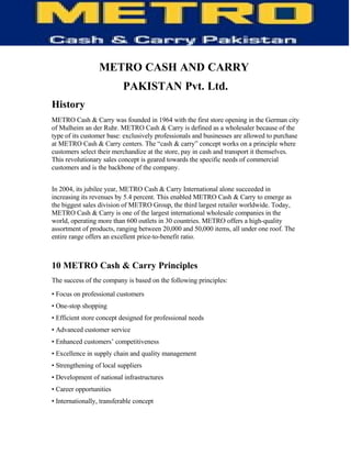 Information Technology of Metro (MCC)-  TQM