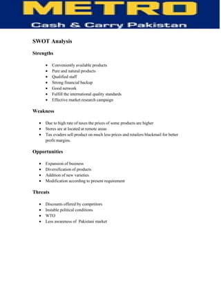 Information Technology of Metro (MCC)-  TQM