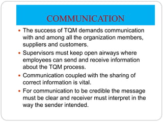 Elements of TQM Implementation | PPTX