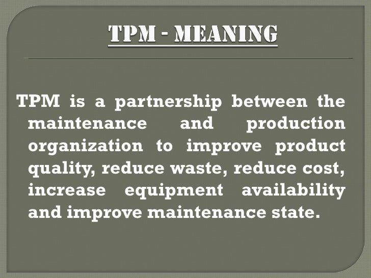 TQM TPM